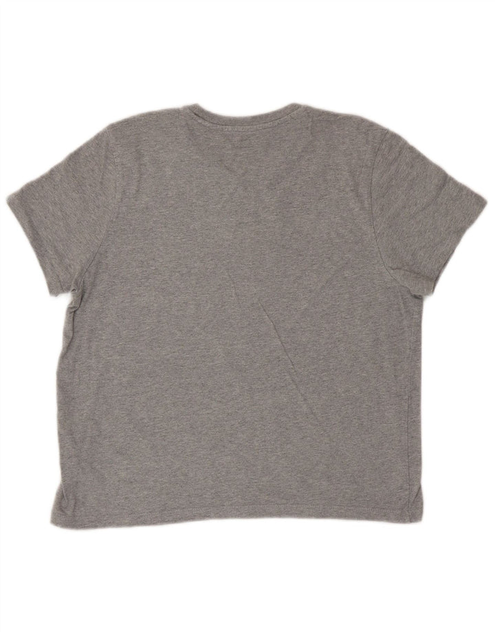 Levi's Womens Crop Graphic T-Shirt Top UK 14 Medium Grey