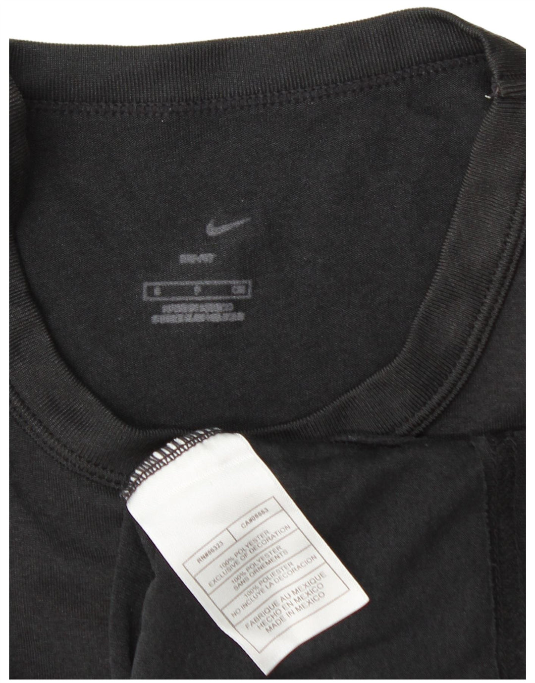 Nike Mens Dri Fit T-Shirt Top Medium Black Polyester