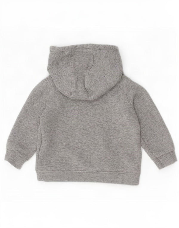 Nike Baby Girls Graphic Hoodie Jumper 3-6 Months Grey Flecked Cotton