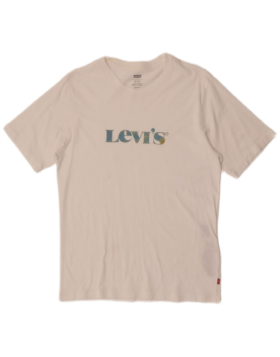 Levi's Mens Relaxed Graphic T-Shirt Top XS White Cotton