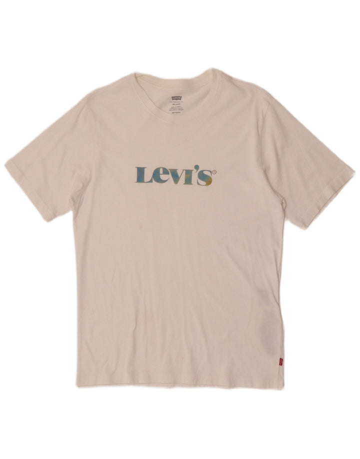 Levi's Mens Relaxed Graphic T-Shirt Top XS White Cotton