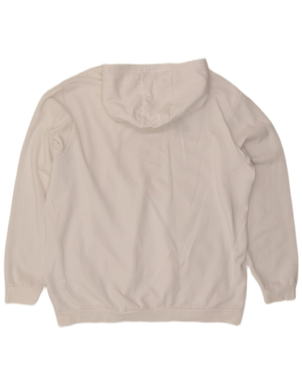 Adidas Mens Hoodie Jumper 2XL White Cotton