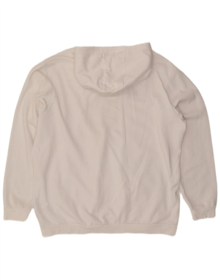 Adidas Mens Hoodie Jumper 2XL White Cotton