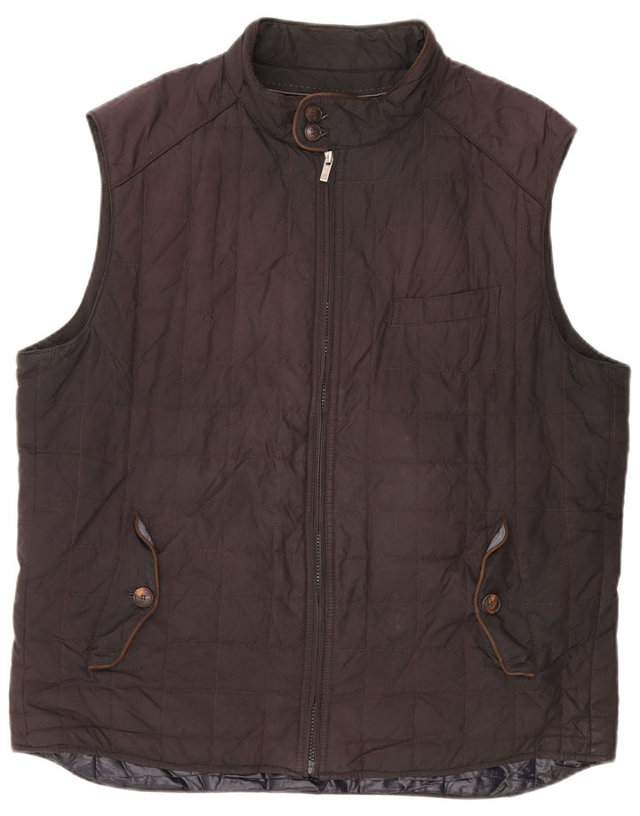 Massimo Dutti Mens Padded Gilet UK 44 2XL Black