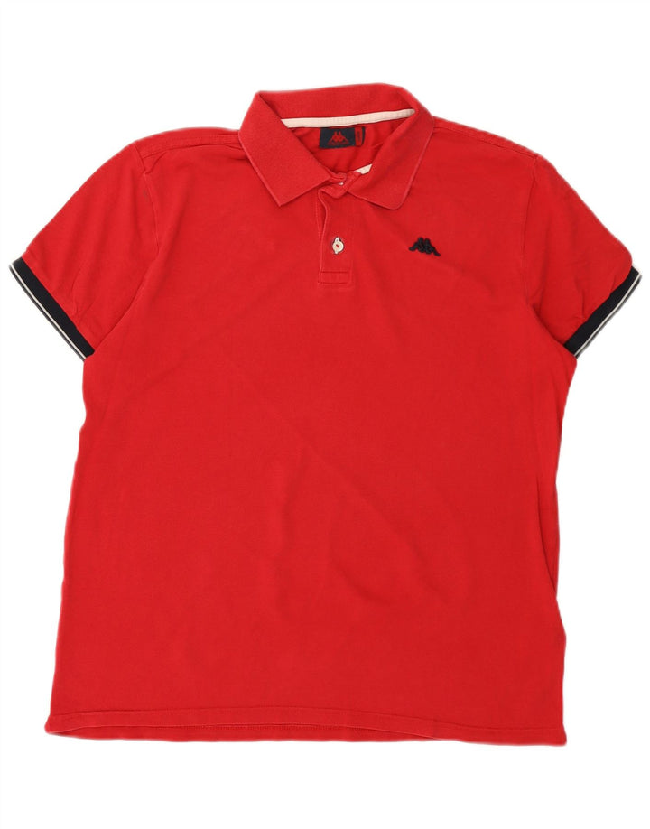 Kappa Mens Polo Shirt Large Red Cotton