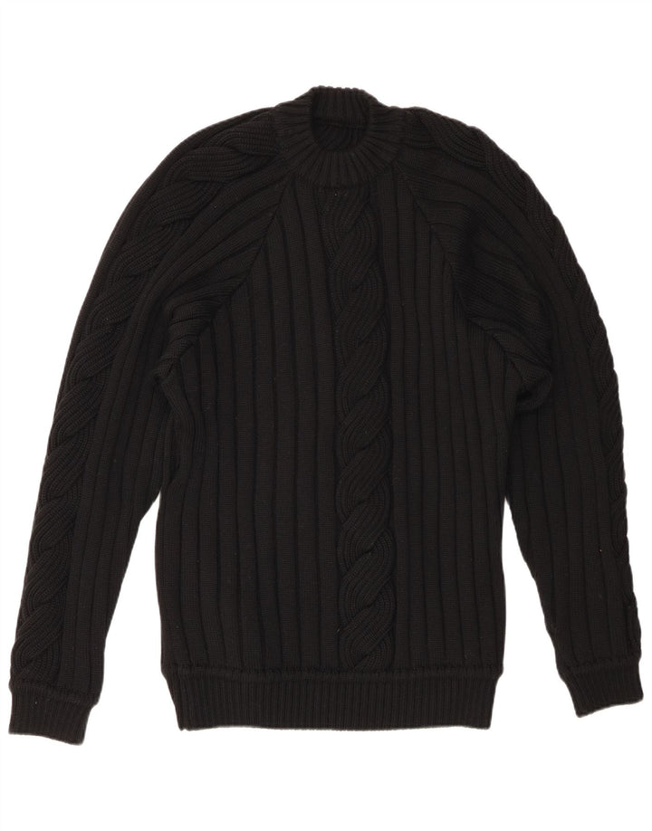 VINTAGE Womens Crew Neck Jumper Sweater UK 20 2XL Black