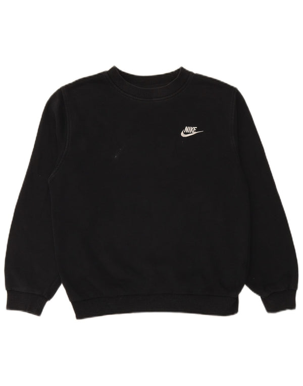 NIKE Boys Sweatshirt Jumper 12-13 Years Large Black