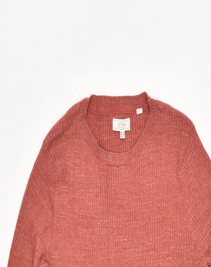 FAT FACE Womens Crew Neck Jumper Sweater UK 12 Medium Orange Cotton | Vintage | Thrift | Second-Hand | Used Clothing | Messina Hembry 