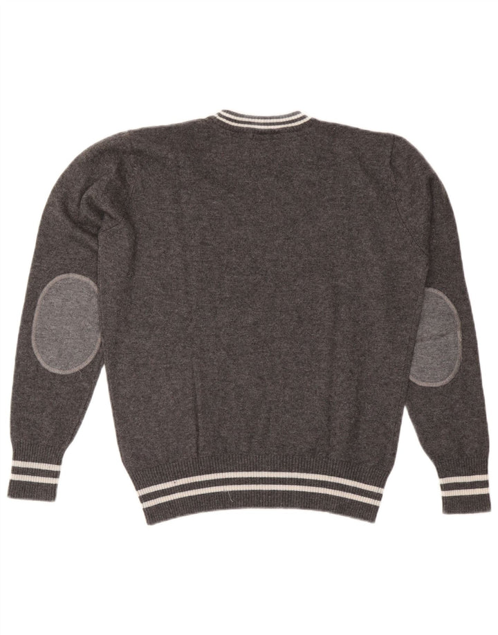 NORTH SAILS Womens Crew Neck Jumper Sweater UK 14 Medium Grey Wool
