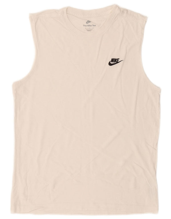 Nike Mens Vest Top Medium White Cotton