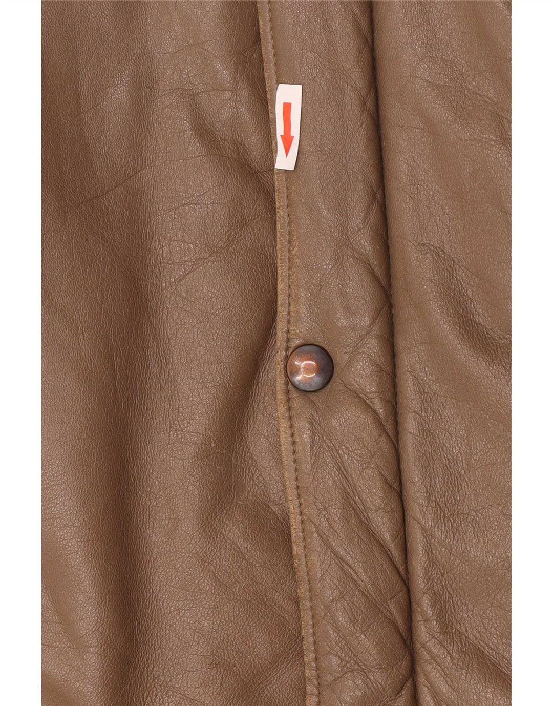 Camox Mens Bomber Leather Jacket UK 38 Medium Brown