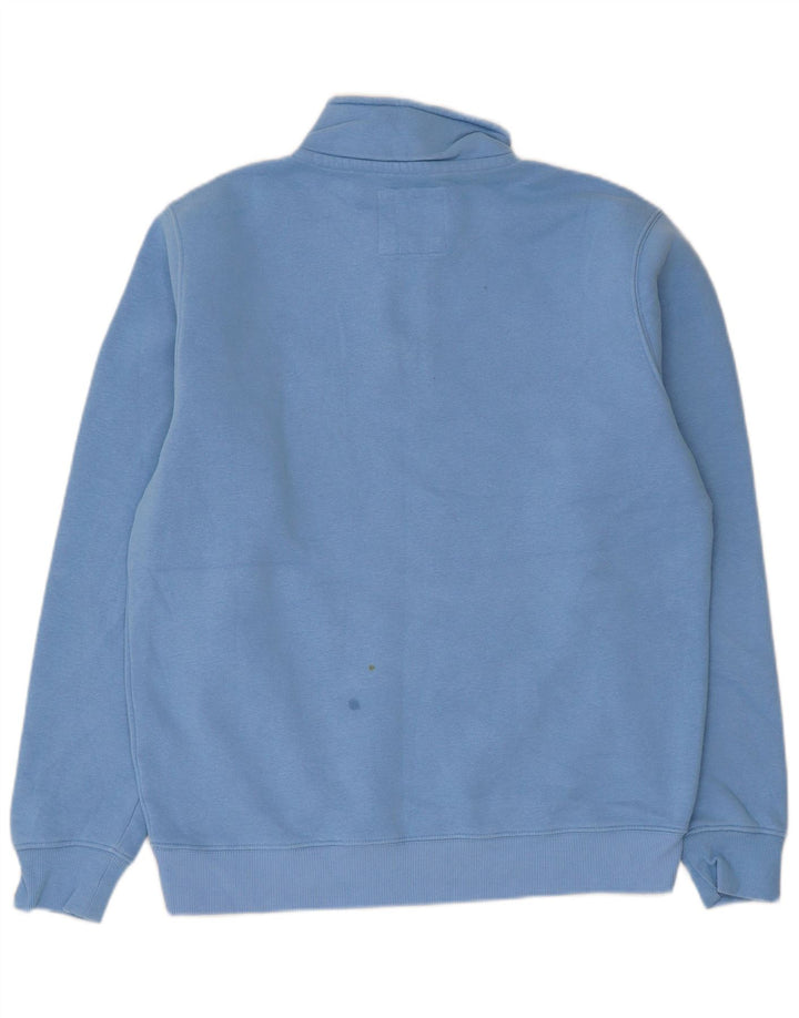 Crew Clothing Mens Zip Neck Sweatshirt Jumper Medium Blue Cotton