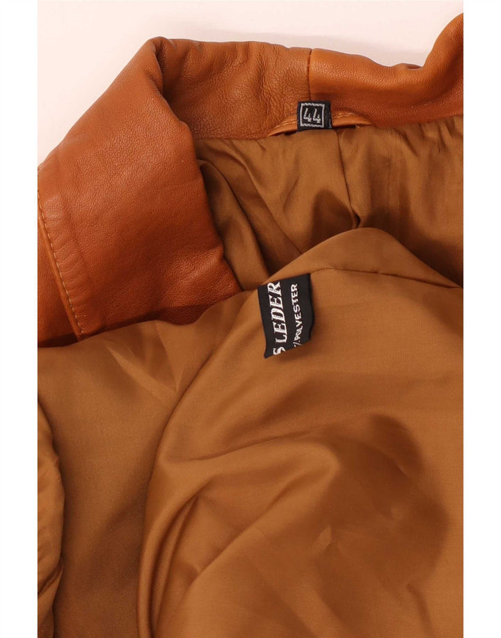Vintage Womens Leather Jacket EU 44 XL Brown