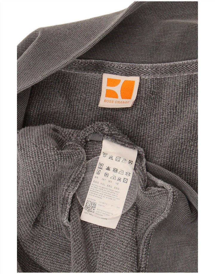 Hugo Boss Mens Tracksuit Top Jacket 2XL Grey Cotton