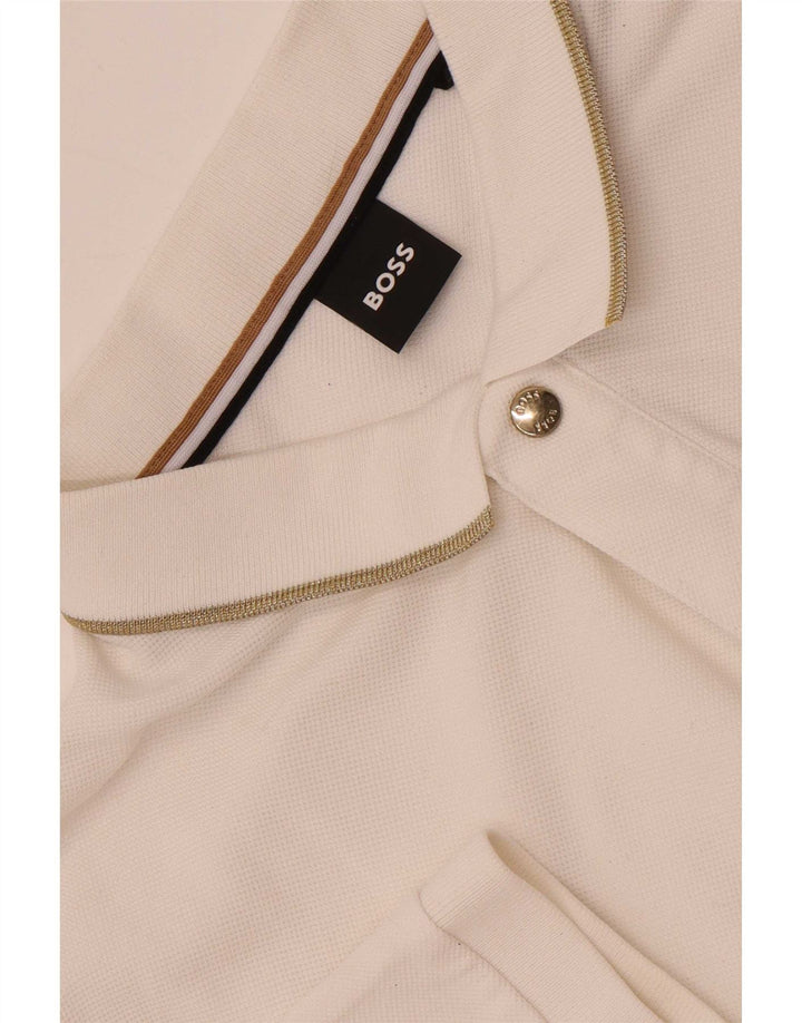 Hugo Boss Mens Polo Shirt Medium White