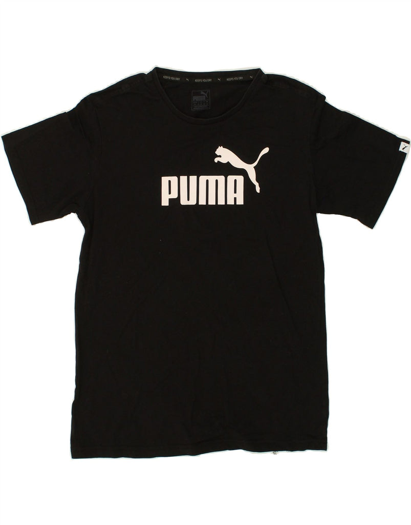 PUMA Womens Graphic T-Shirt Top UK 12 Medium  Black | Vintage Puma | Thrift | Second-Hand Puma | Used Clothing | Messina Hembry 