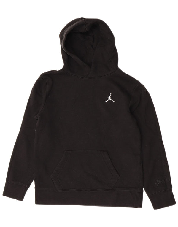 Jordan Boys Air Hoodie Jumper 12-13 Years Large Black Cotton
