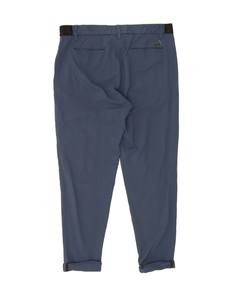 ADIDAS Mens Slim Casual Trousers W34 L32 Blue Polyester Vintage Adidas and Second-Hand Adidas from Messina Hembry 