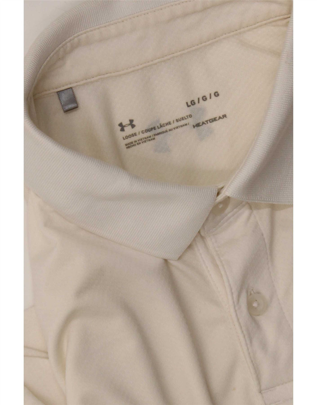 Under Armour Mens Heat Gear Polo Shirt Large White
