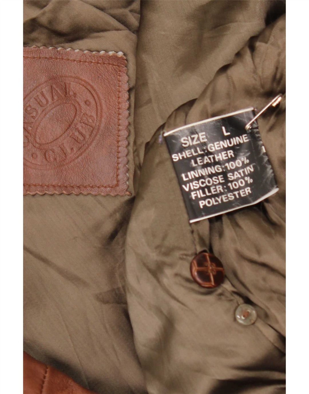 Vintage Mens Leather Jacket UK 40 Large Brown