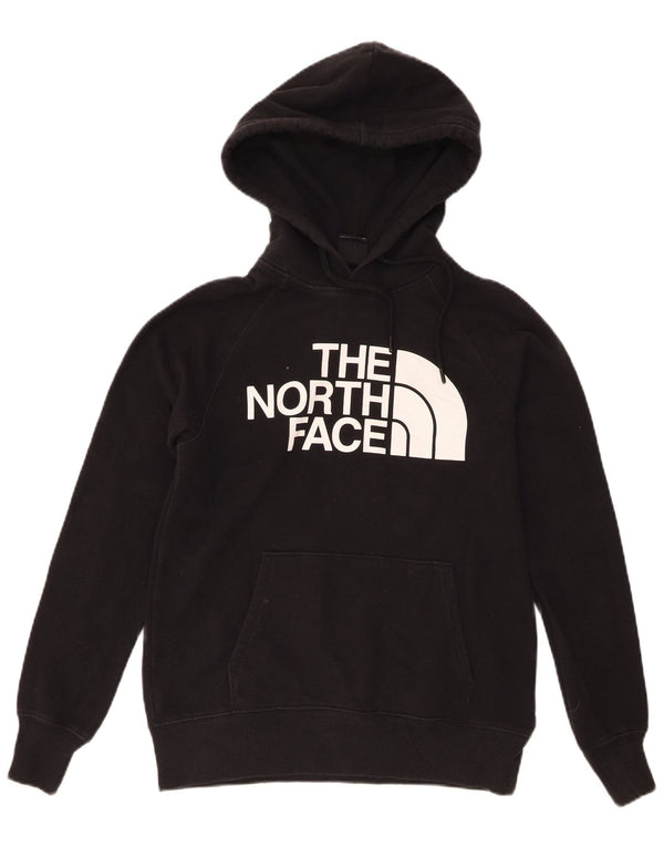 The North Face Womens Graphic Hoodie Jumper UK 6 XS Black Cotton