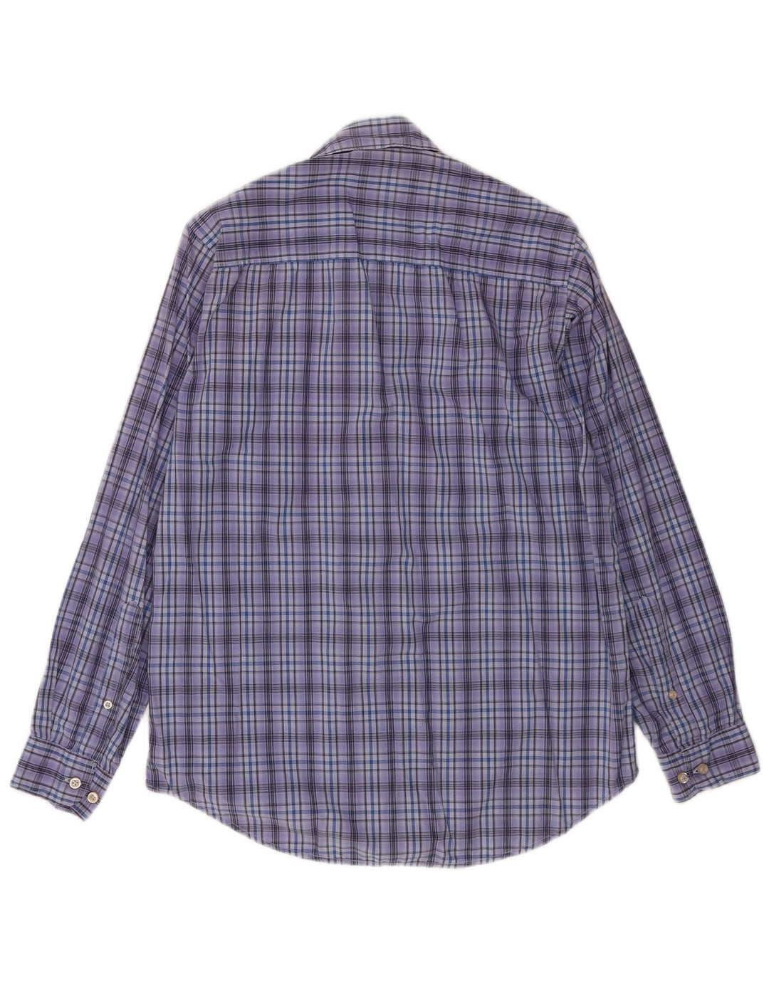 Marlboro Classics Mens Shirt Small Blue Check Cotton