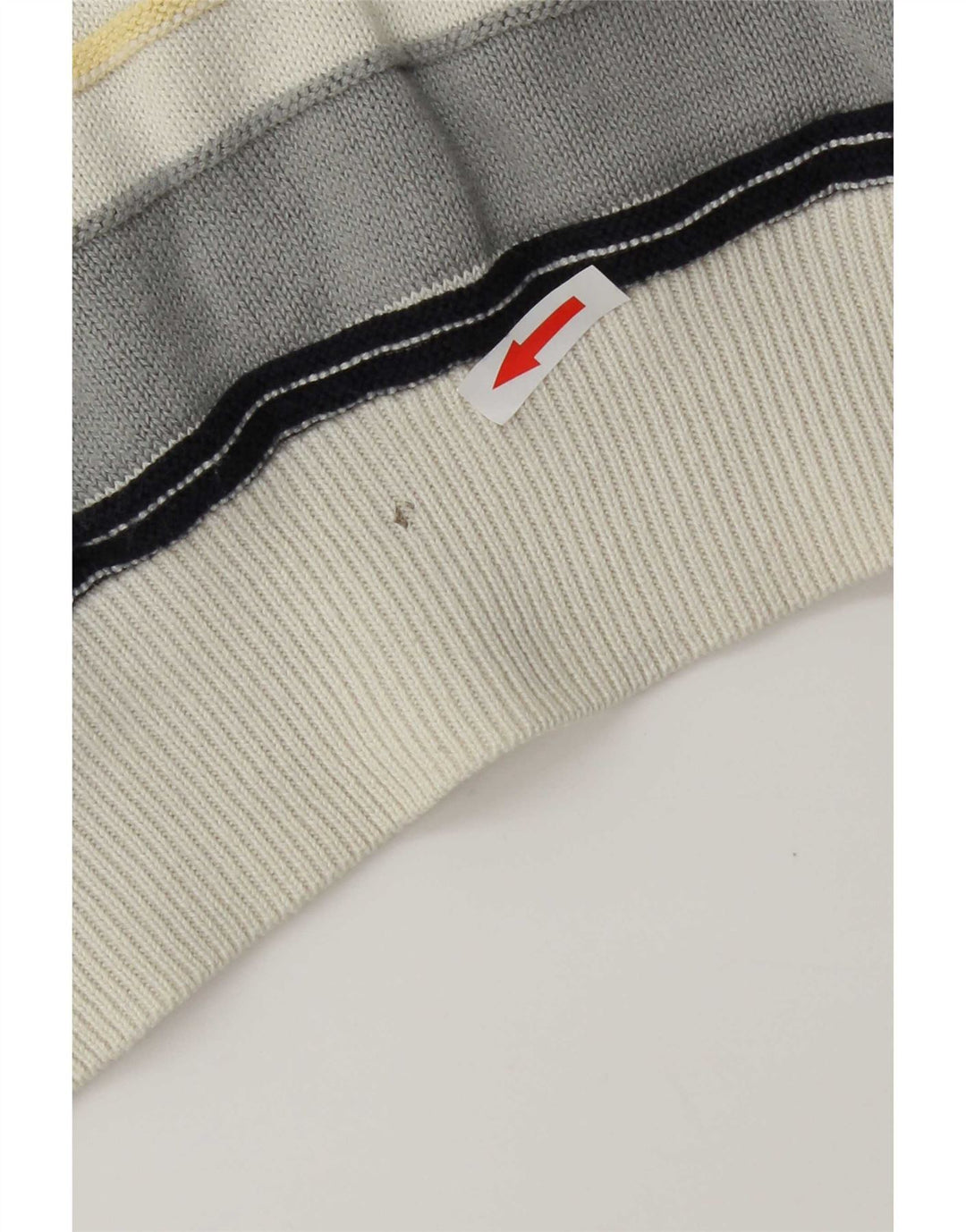 Paul R. Smith Mens V-Neck Jumper Sweater Large Multicoloured Striped Cotton