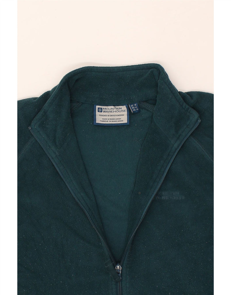 MOUNTAIN WAREHOUSE Womens Fleece Jacket UK 14 Large Green Polyester | Vintage Mountain Warehouse | Thrift | Second-Hand Mountain Warehouse | Used Clothing | Messina Hembry 