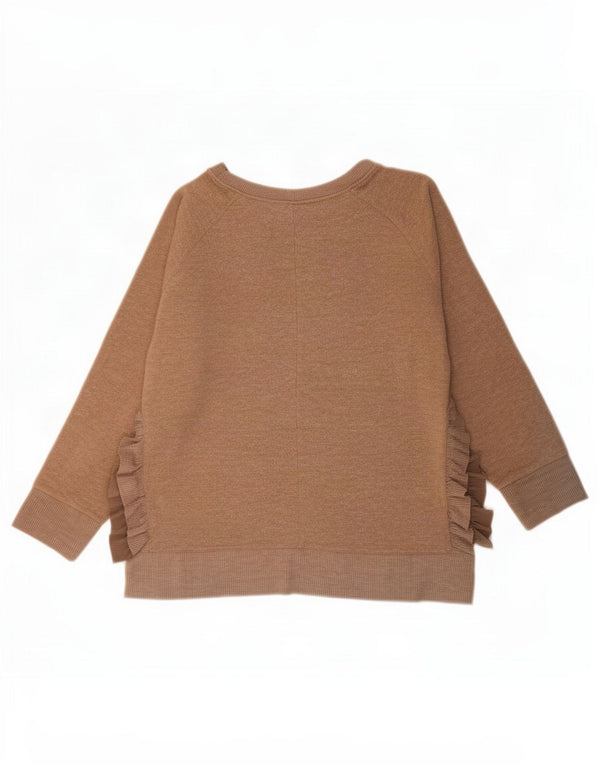 Zara Womens Boat Neck Jumper Sweater UK 16 Large Brown