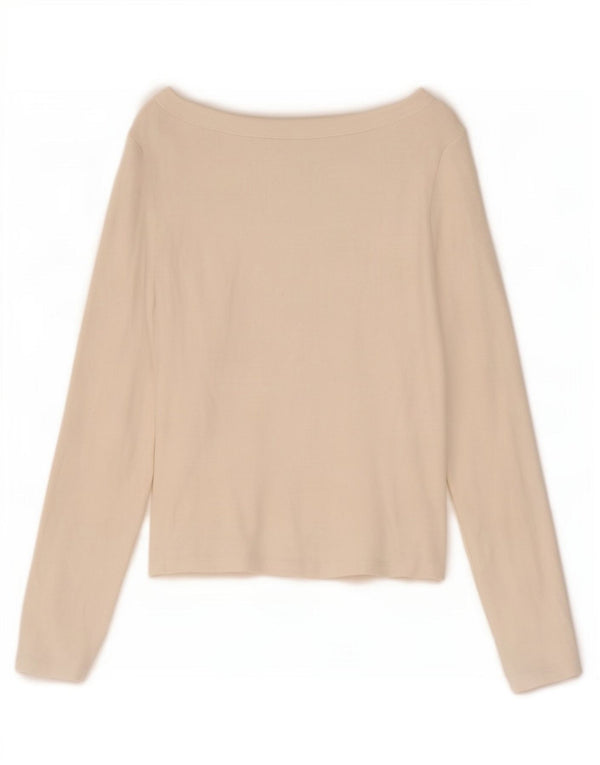 Zara Womens Crop Top Long Sleeve UK 14 Large White