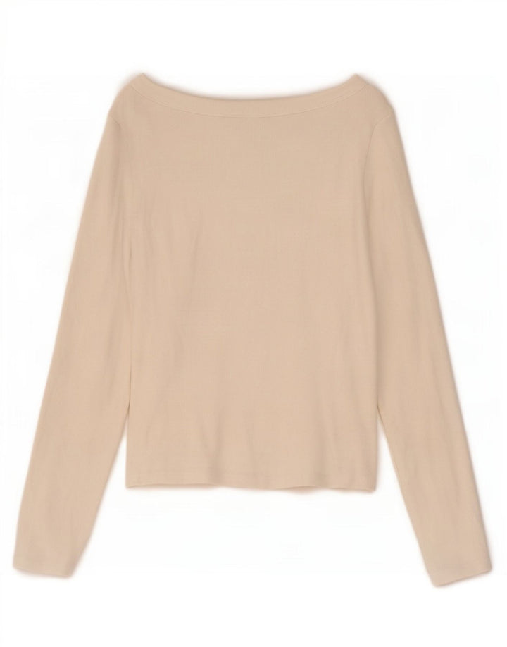 Zara Womens Crop Top Long Sleeve UK 14 Large White