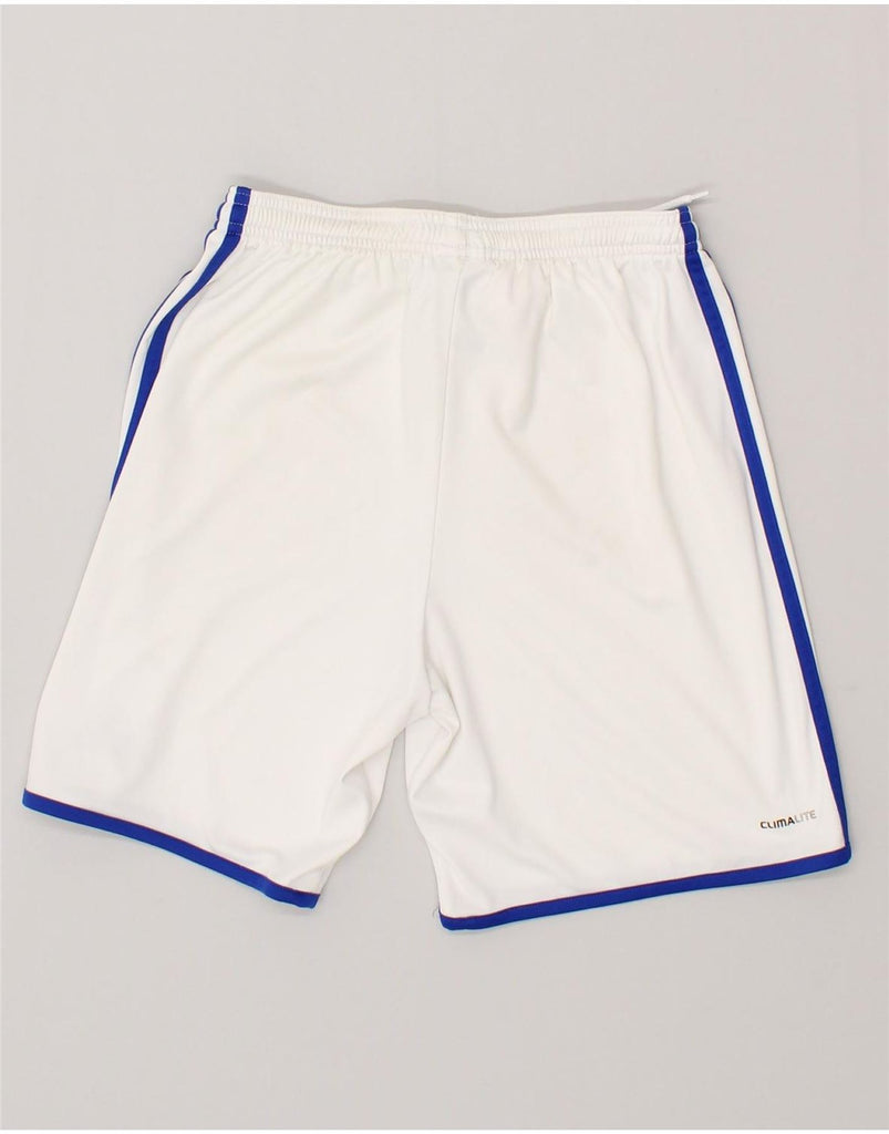 ADIDAS Mens Graphic Sport Shorts XS White | Vintage Adidas | Thrift | Second-Hand Adidas | Used Clothing | Messina Hembry 