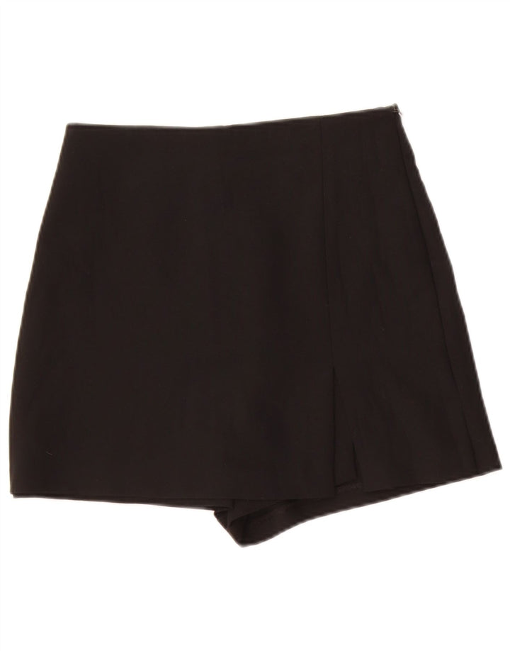 Zara Womens Skort UK 8 Small  Black Polyester