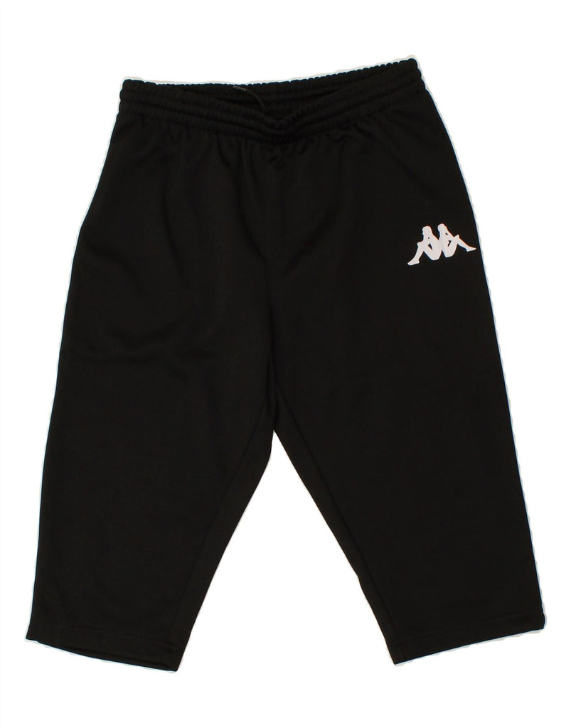 KAPPA Boys Graphic Bermuda Sport Shorts 13-14 Years Black Polyester | Vintage Kappa | Thrift | Second-Hand Kappa | Used Clothing | Messina Hembry 