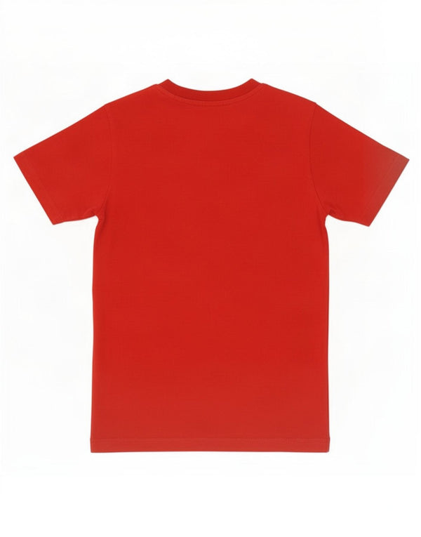 Adidas Boys Graphic T-Shirt Top 9-10 Years Red Cotton