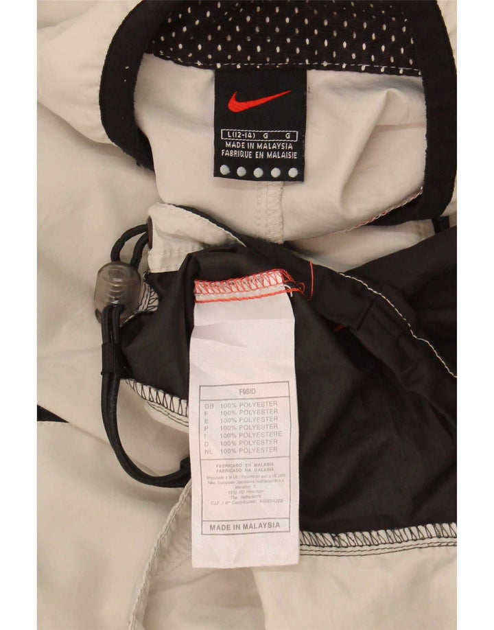 Nike Womens Pullover Tracksuit Top US 12/14 Large Beige Colourblock