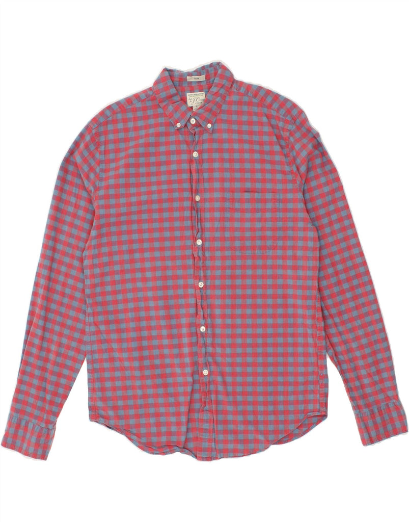 J. CREW Mens Slim Shirt Large Red Gingham Cotton | Vintage J. Crew | Thrift | Second-Hand J. Crew | Used Clothing | Messina Hembry 