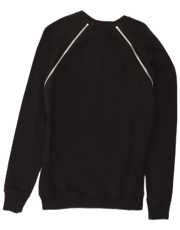 Diesel Womens Sweatshirt Jumper UK 14 Medium Black Cotton