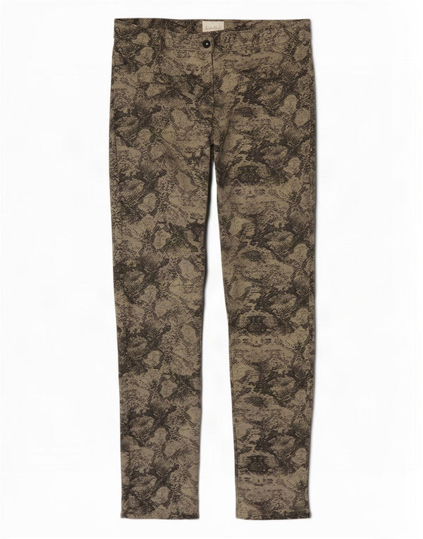 Zara Womens Trafaluc Casual Trousers Medium W30 L28 Grey Animal Print