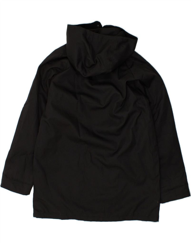 ERREA Mens Hooded Windbreaker Coat UK 38 Medium Black Polyamide Vintage Errea and Second-Hand Errea from Messina Hembry 