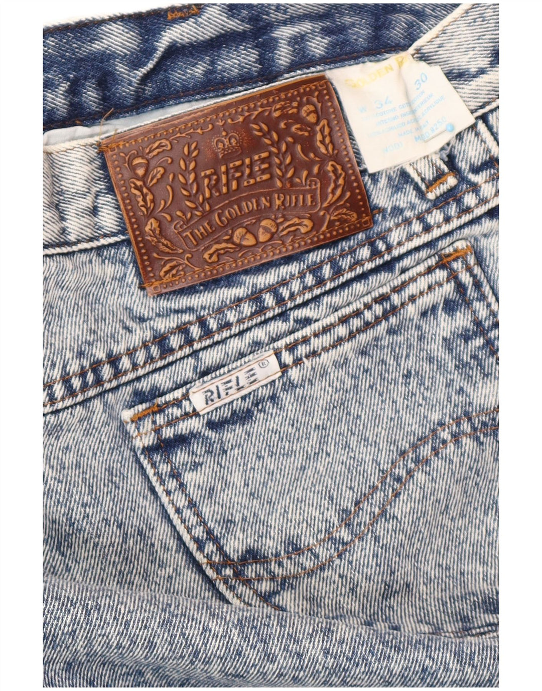 RIFLE Mens Tapered Jeans W34 L30 Blue Cotton