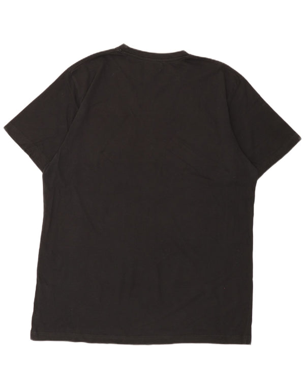 Kappa Mens T-Shirt Top 3XL Black Cotton