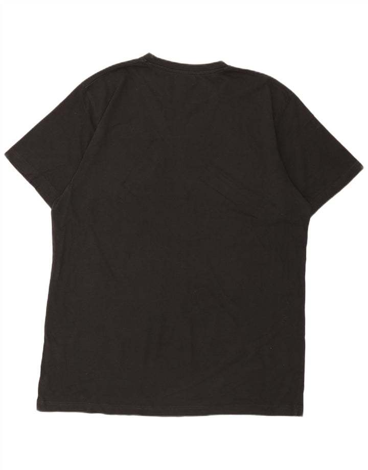 Kappa Mens T-Shirt Top 3XL Black Cotton