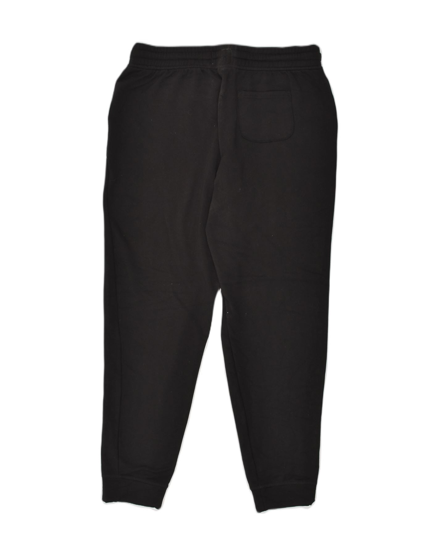 FAT FACE Womens Tracksuit Trousers Joggers UK 10 Small Black Viscose, Vintage & Second-Hand Clothing Online