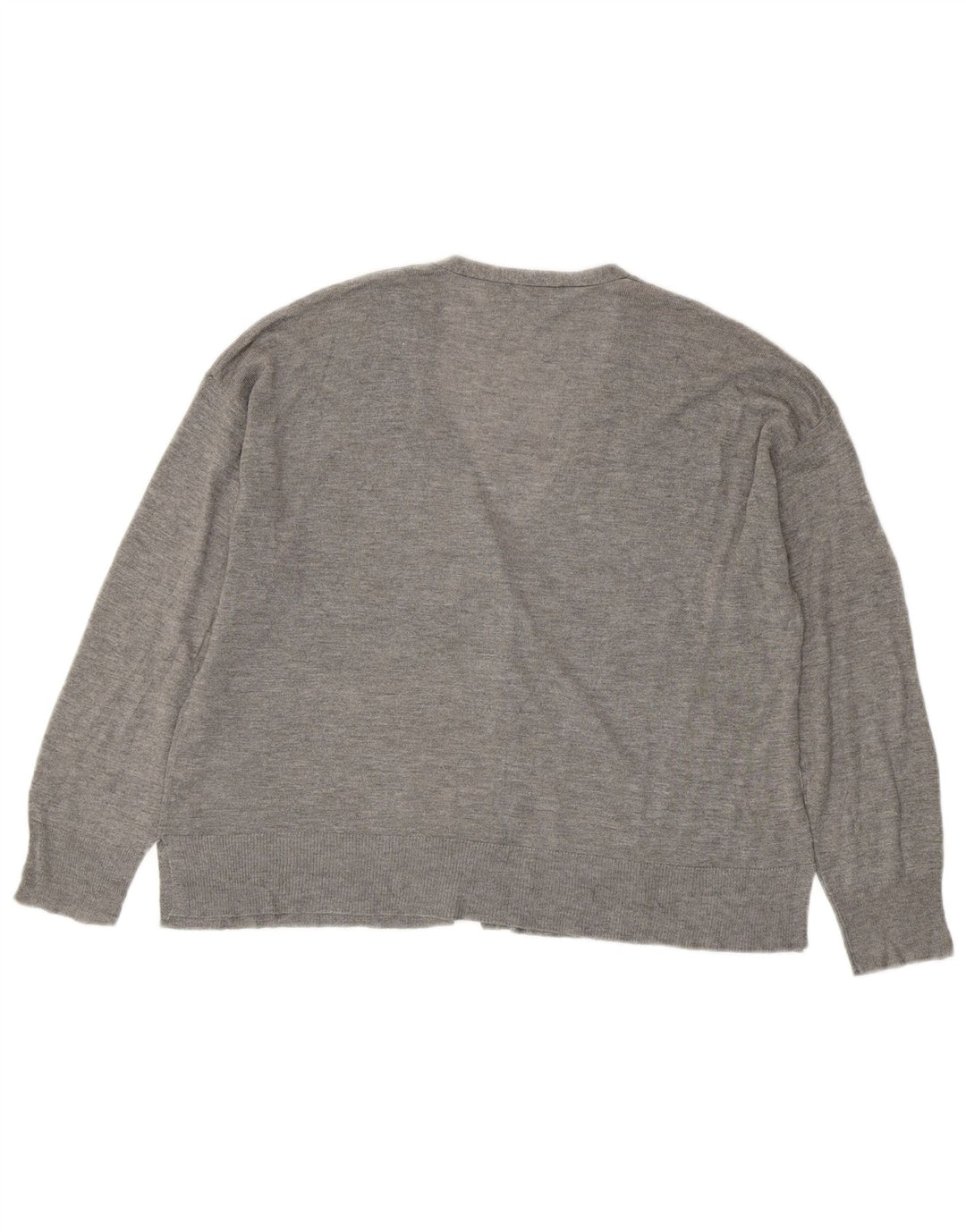 Zara Womens Cardigan Sweater UK 14 Medium Grey Viscose