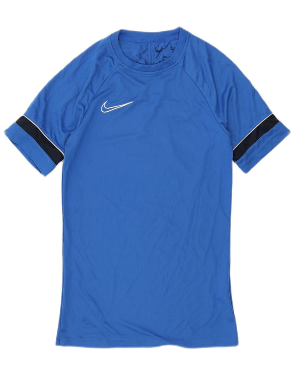Nike Mens Dri Fit T-Shirt Top XS Blue Polyester Sports