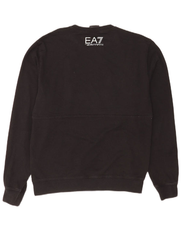Emporio Armani Mens Graphic Sweatshirt Jumper Small Black Cotton