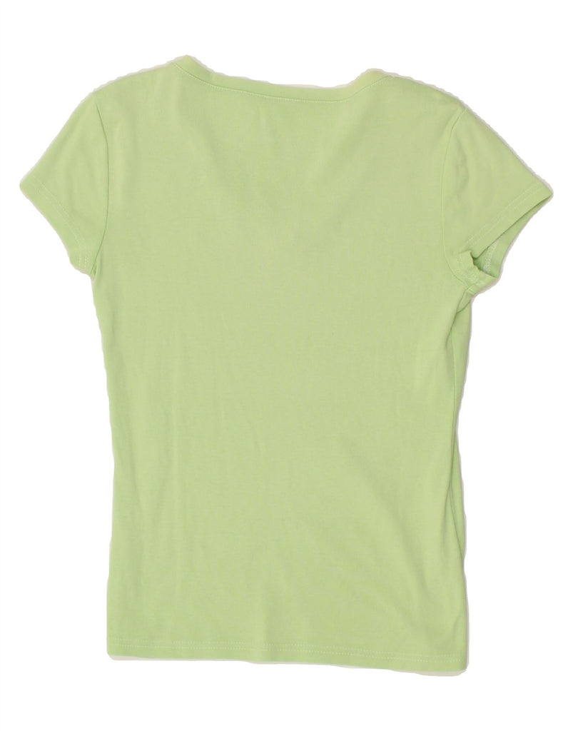 TOMMY HILFIGER Womens T-Shirt Top UK 10 Small Green Vintage Tommy Hilfiger and Second-Hand Tommy Hilfiger from Messina Hembry 