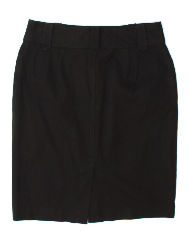 RALPH LAUREN Womens Pencil Skirt US 8 Medium W30 Black Cotton Vintage Ralph Lauren and Second-Hand Ralph Lauren from Messina Hembry 