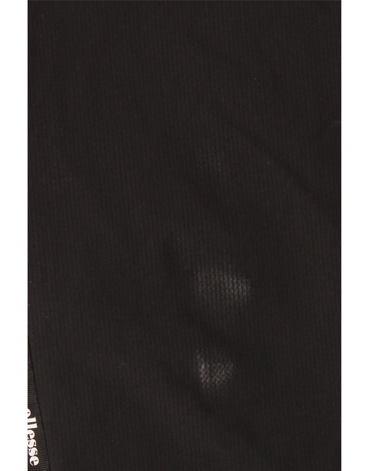 Ellesse Mens Graphic Tracksuit Trousers Joggers Small  Black Polyester